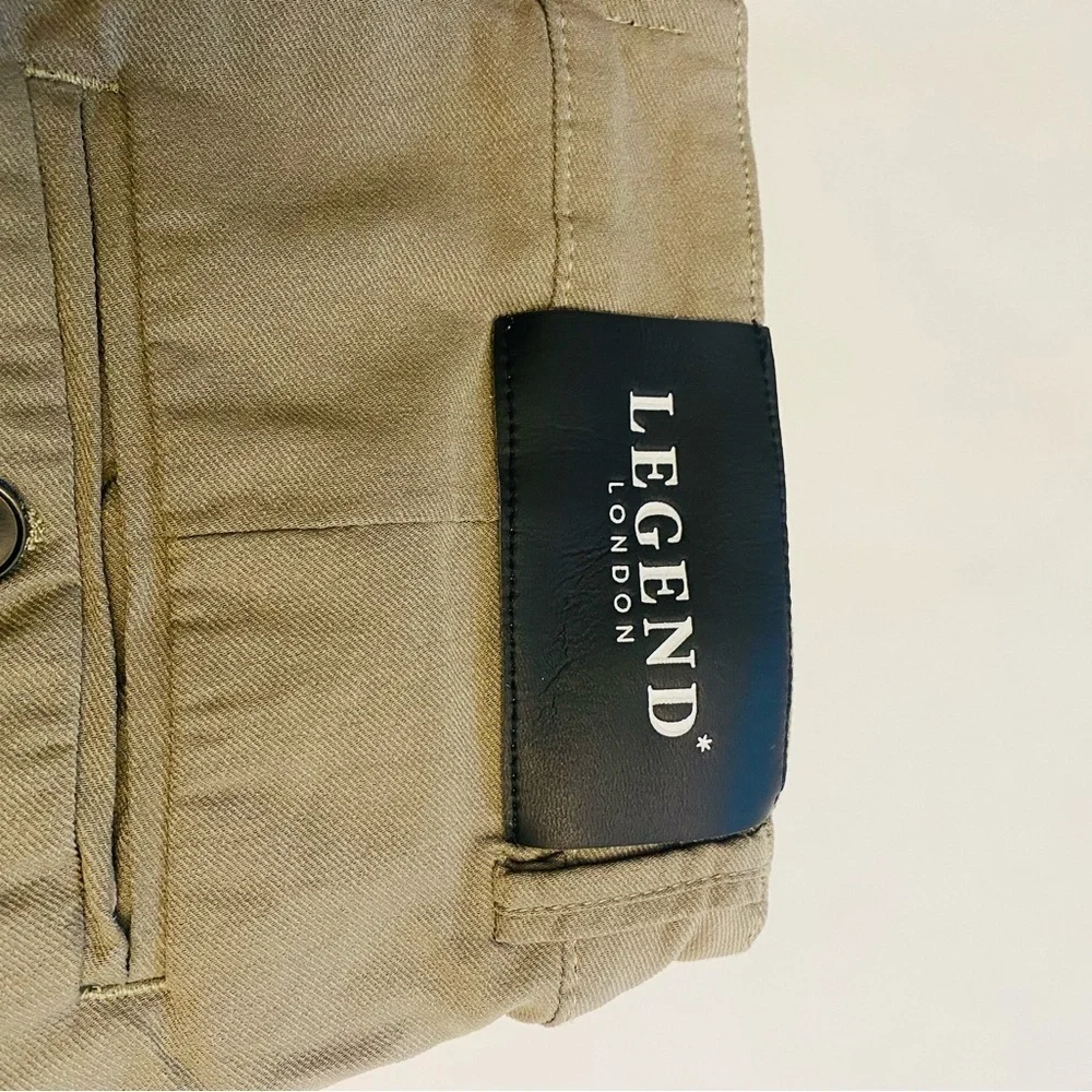Legends London Tan Men's Slim Fit Trousers